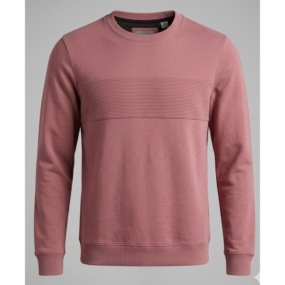 Ted Baker SEEKWAL Pink Ribbed Chest Sweatshirt Modal Blend MMB 247594 Men's 3 M